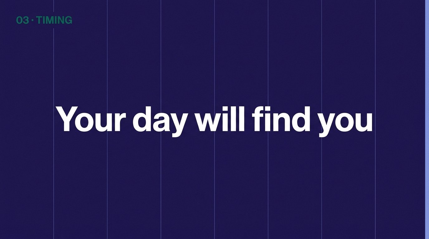 Your day will find you — variant B