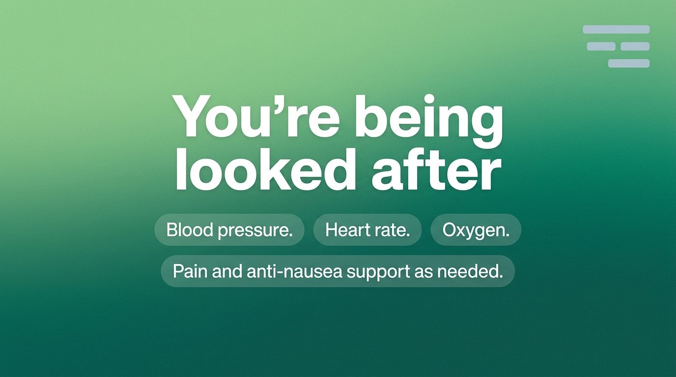 You're being looked after — variant A